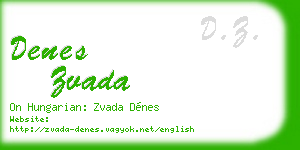 denes zvada business card